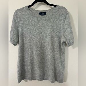 Lands' End Light Gray Cashmere Sweater